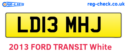LD13MHJ are the vehicle registration plates.