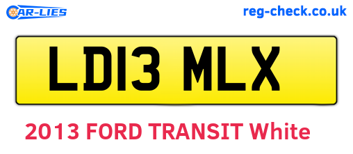LD13MLX are the vehicle registration plates.