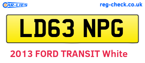 LD63NPG are the vehicle registration plates.