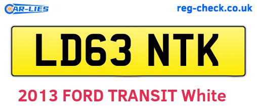 LD63NTK are the vehicle registration plates.