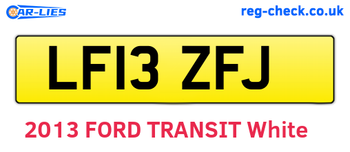 LF13ZFJ are the vehicle registration plates.