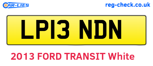 LP13NDN are the vehicle registration plates.