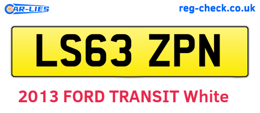 LS63ZPN are the vehicle registration plates.