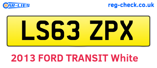 LS63ZPX are the vehicle registration plates.