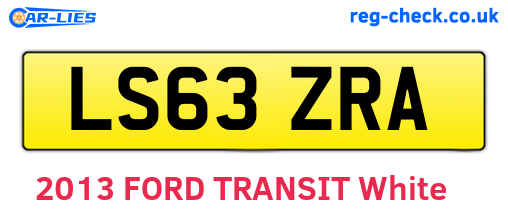 LS63ZRA are the vehicle registration plates.
