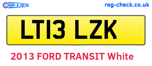 LT13LZK are the vehicle registration plates.