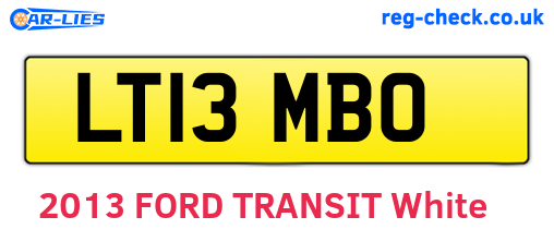 LT13MBO are the vehicle registration plates.