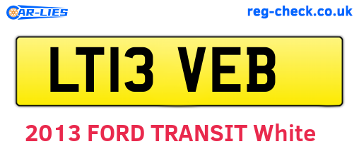LT13VEB are the vehicle registration plates.
