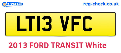 LT13VFC are the vehicle registration plates.
