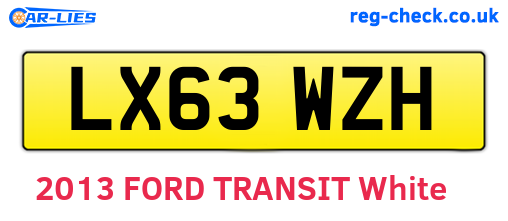 LX63WZH are the vehicle registration plates.