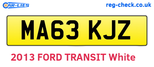 MA63KJZ are the vehicle registration plates.