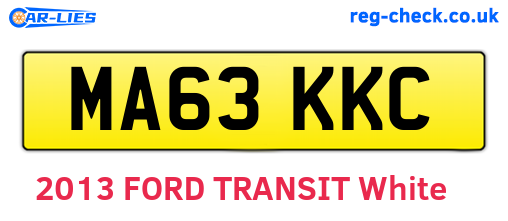 MA63KKC are the vehicle registration plates.