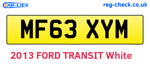 MF63XYM are the vehicle registration plates.
