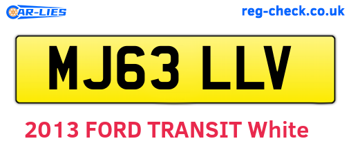 MJ63LLV are the vehicle registration plates.