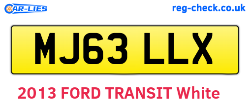 MJ63LLX are the vehicle registration plates.