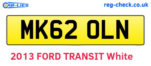 MK62OLN are the vehicle registration plates.