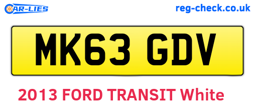 MK63GDV are the vehicle registration plates.