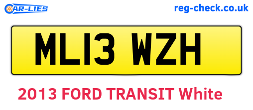 ML13WZH are the vehicle registration plates.