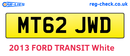 MT62JWD are the vehicle registration plates.