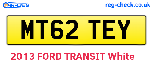 MT62TEY are the vehicle registration plates.