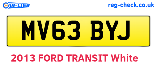 MV63BYJ are the vehicle registration plates.