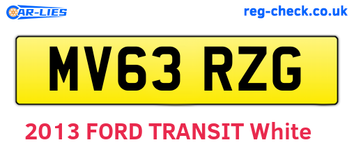 MV63RZG are the vehicle registration plates.