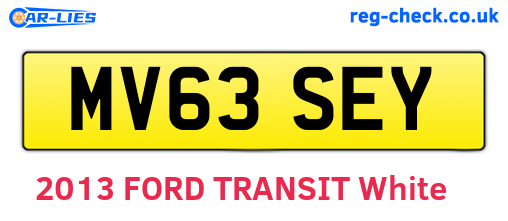 MV63SEY are the vehicle registration plates.