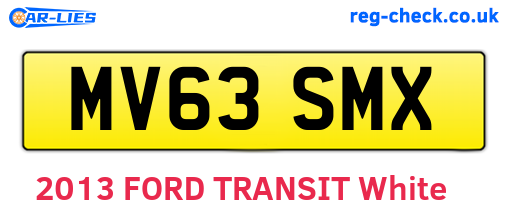 MV63SMX are the vehicle registration plates.