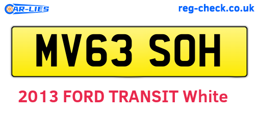 MV63SOH are the vehicle registration plates.