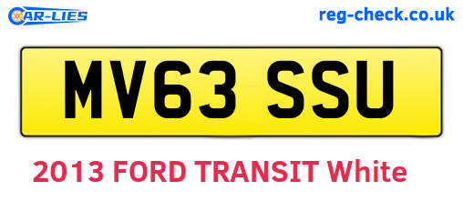 MV63SSU are the vehicle registration plates.