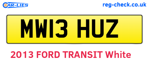 MW13HUZ are the vehicle registration plates.