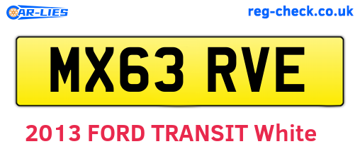 MX63RVE are the vehicle registration plates.