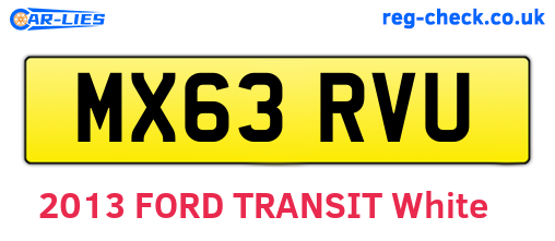 MX63RVU are the vehicle registration plates.
