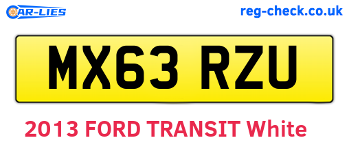 MX63RZU are the vehicle registration plates.