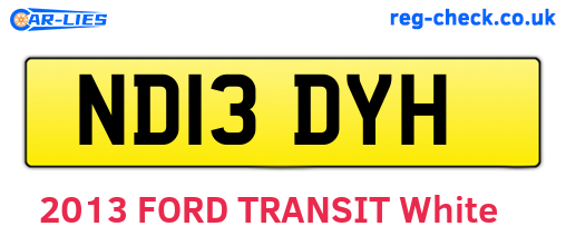 ND13DYH are the vehicle registration plates.