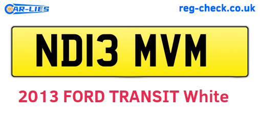 ND13MVM are the vehicle registration plates.