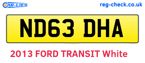 ND63DHA are the vehicle registration plates.