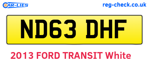ND63DHF are the vehicle registration plates.