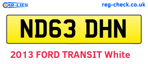 ND63DHN are the vehicle registration plates.