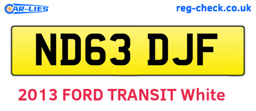 ND63DJF are the vehicle registration plates.