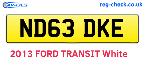 ND63DKE are the vehicle registration plates.