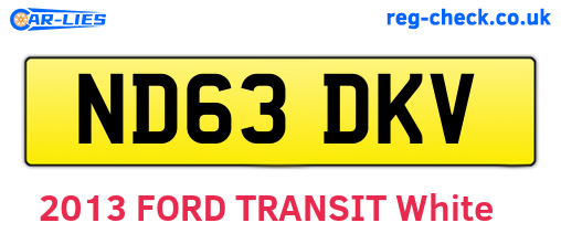 ND63DKV are the vehicle registration plates.