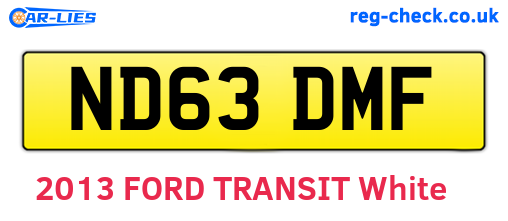 ND63DMF are the vehicle registration plates.