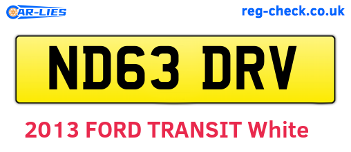 ND63DRV are the vehicle registration plates.