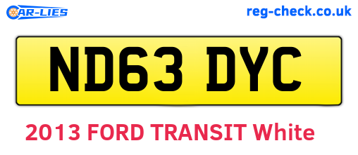 ND63DYC are the vehicle registration plates.