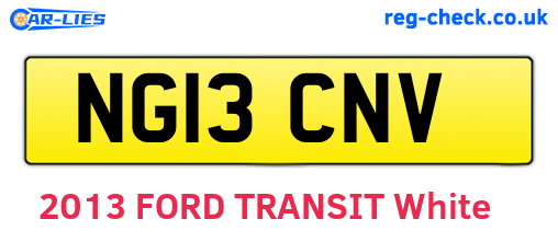 NG13CNV are the vehicle registration plates.