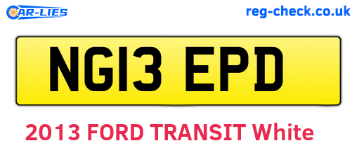 NG13EPD are the vehicle registration plates.
