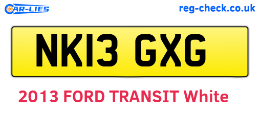 NK13GXG are the vehicle registration plates.