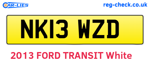 NK13WZD are the vehicle registration plates.