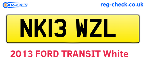 NK13WZL are the vehicle registration plates.
